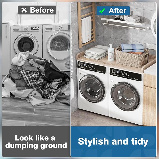 Washer Dryer Countertop 27.5" W x 54" L Laundry countertop - Image 2