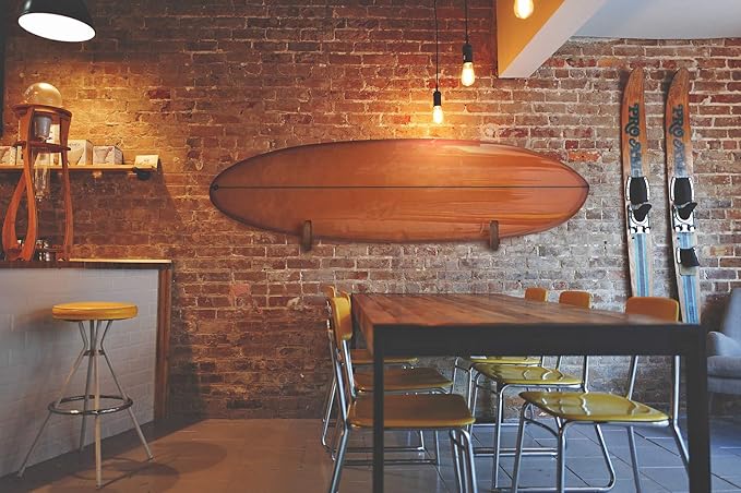 TESLYAR Surfboard Wall Mount – Wooden Surfboard Rack - Image 3