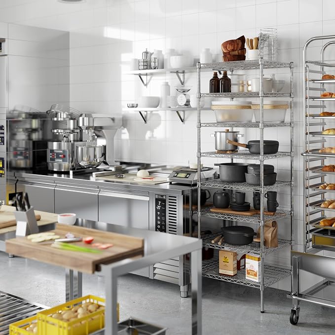 21" Deep x 24" Wide x 74" Height Wire Shelving Kit | 8-Tier | NSF Commercial - Image 2