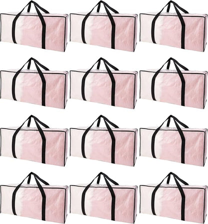 Extra Large Moving Bags with Zippers & Carrying Handles, Heavy-Duty Storage Tote by PANDA+JOYS