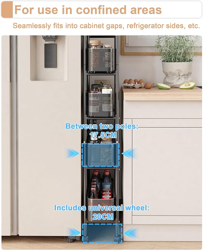 UMDONX Slim Storage Cart 5 Tier - Image 3
