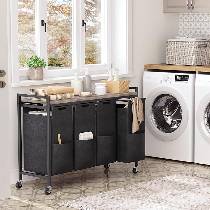 HOOBRO Laundry Sorter 4 Sections, Laundry Hamper - Image 2