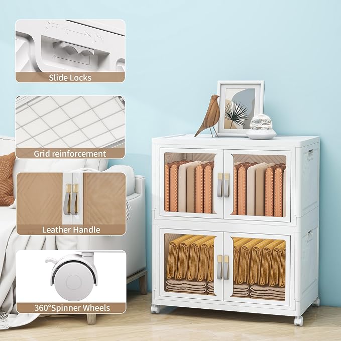 Large Clear Stackable Storage Bins - Image 4