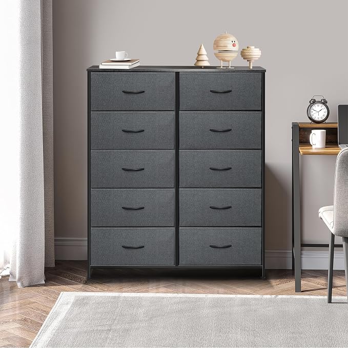 Dresser for Bedroom with 10 Drawers, Chest of Drawers, Storage Drawers - Image 4
