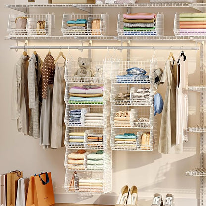 6 Tier Extra Large Hanging Closet Organizer, Closet Storage Hanging - Image 2
