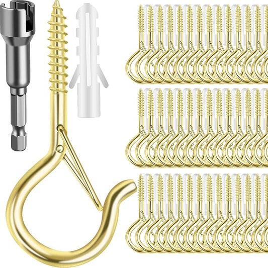 96 PCS Q-Hanger Hooks, Screw Hooks by FSAH