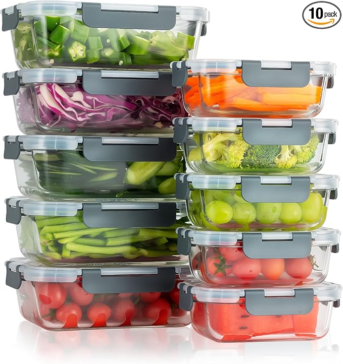 10-Pack Meal Prep Containers by Unknown