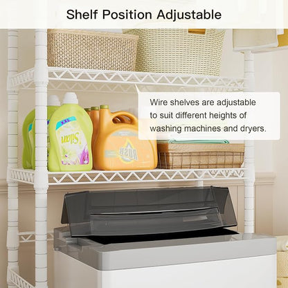 Ulif U11 Medium Over Washer and Dryer Shelves, 3 Tiers Laundry Room Storage and - Image 4