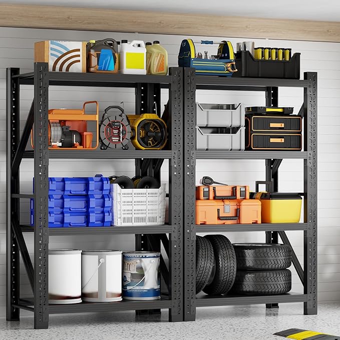 3000LBS Garage Shelving 42" W Garage Shelving Heavy Duty 4-Tier Metal Storage - Image 2
