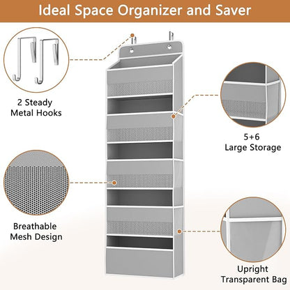 1 Pack 5-Tier Over the Door Organizer, Heavy-Duty Large Deep Pocket Hanging - Image 5