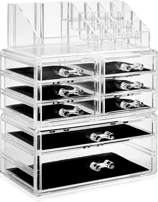 Casafield Acrylic Cosmetic Makeup Organizer & Jewelry Storage Display Case by Casafield