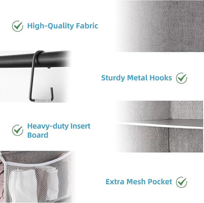 StorageWorks 6-Shelf Closet Organizers, Two 3-Shelf Separable Hanging Shelves - Image 4
