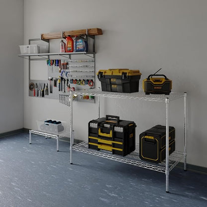 24" Deep x 48" Wide x 34" Height Wire Shelving Kit | 2-Tier | NSF Commercial - Image 2