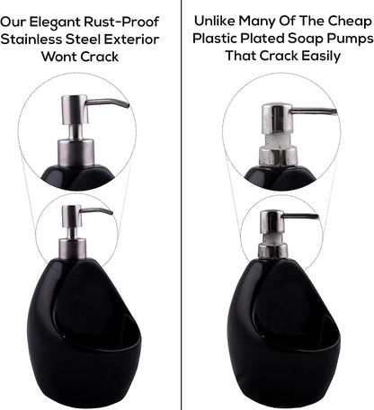 Stainless Steel Soap & Lotion Dispenser Pumps, Brushed Nickel Replacement - Image 3