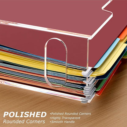 DINGHUO Acrylic Hanging File Organizer Box, File Holder - Image 7
