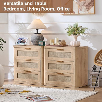 LEYAOYAO Rattan Night Stand Set of 2 - Image 9