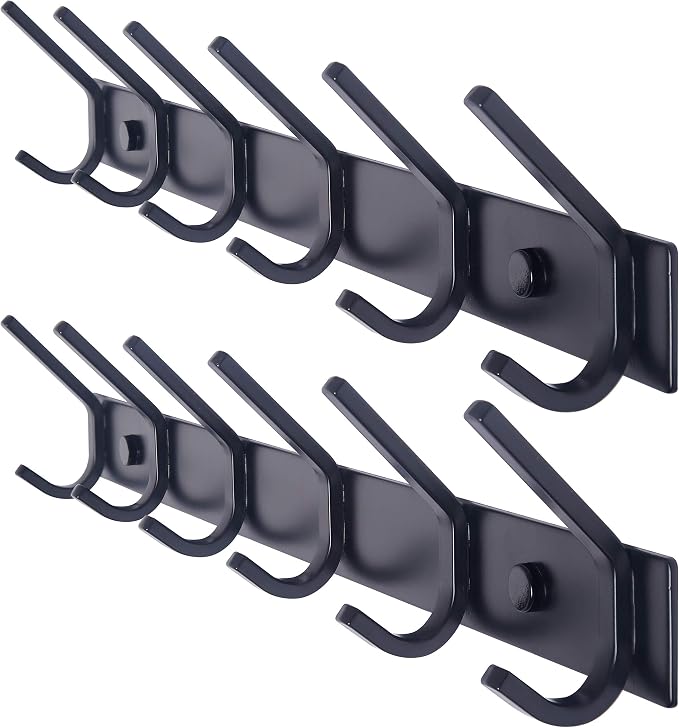 WEBI Coat Rack Wall Mounted, 17-1/8 Inch Coat Hooks by WEBI