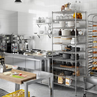 24" Deep x 30" Wide x 86" Height Wire Shelving Kit | 10-Tier | NSF Commercial - Image 7