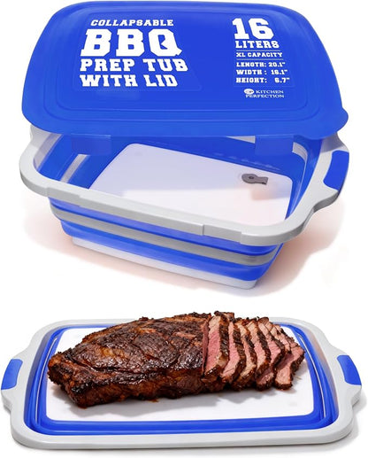 KITCHEN PERFECTION Collapsible XL Smoker & BBQ Prep Tub by Kitchenperfection