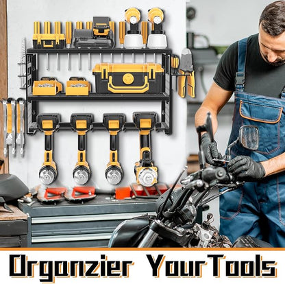 Power Tool Organizer Wall Mount, 150Lbs Load 3 Layer Heavy Duty Metal Tool Shelf - Image 8
