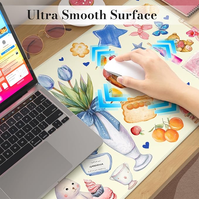 iCasso Desk Cover Mat, Extra Large Mouse Pad, Desk Pad Mat, Office Matt - Image 4
