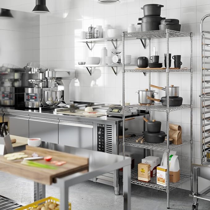 24" Deep x 24" Wide x 74" Height Wire Shelving Kit | 5-Tier | NSF Commercial - Image 6