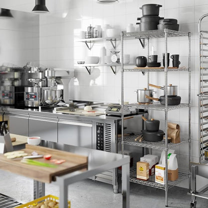24" Deep x 24" Wide x 74" Height Wire Shelving Kit | 5-Tier | NSF Commercial - Image 6