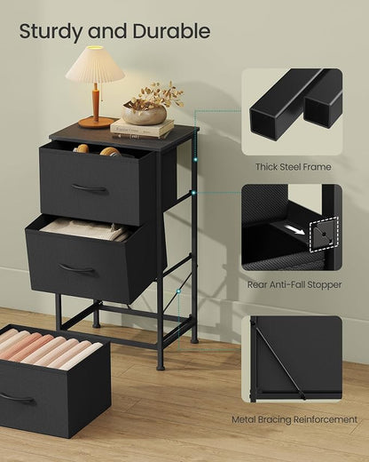 SONGMICS Dresser for Bedroom, Chest of Drawers, 3 Non-Woven Fabric Drawers - Image 6