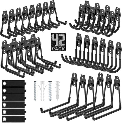 Garage Hooks with Anti-Slip Coating, Heavy Duty Wall Mount Storage Hooks by Cpais