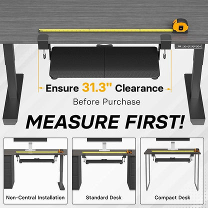 BONTEC KMT01 Under Desk Keyboard Tray, Pull-Out Keyboard & Mouse Platform - Image 4