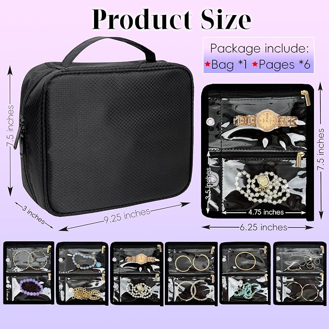 Travel Jewelry Organizer Case, Jewelry Bags - Image 3