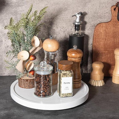 Wood Lazy Susan Organizer Kitchen Turntable - Image 2
