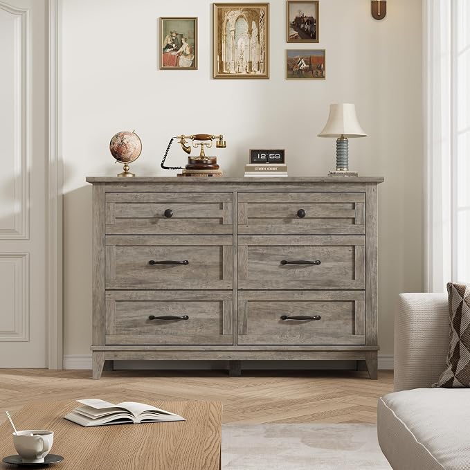 GarveeHome 6 Dresser for Bedroom, 47 in Wide Drawer Dresser - Image 3