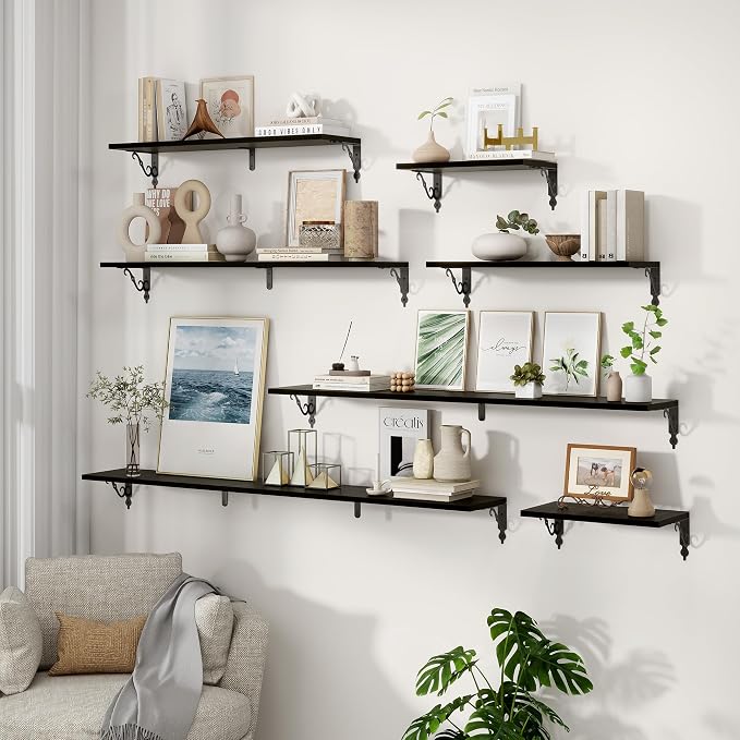 Fun Memories 55 Inch Floating Shelves, Long Floating Shelves Wall-Mounted - Image 5