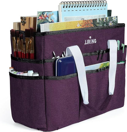 JJRING Craft Organizer Tote Bag, Large Art Storage Caddy by JJRING