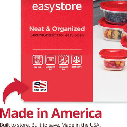 Rubbermaid EasyStore Rectangle and Square Containers, 22-Piece Set, Food - Image 4