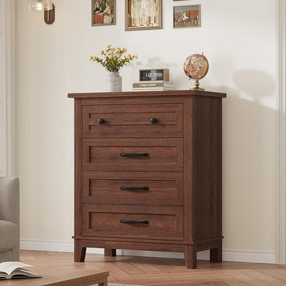 GarveeHome 4 Dresser for Bedroom, 34.8 in Tall Vertical Drawer Dresser by GarveeHome