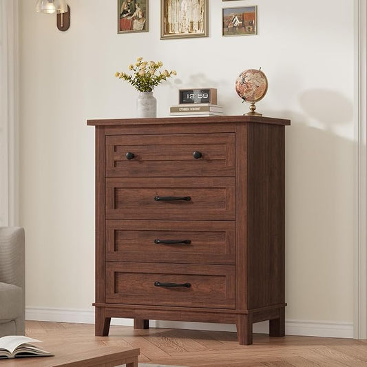 GarveeHome 4 Dresser for Bedroom, 34.8 in Tall Vertical Drawer Dresser by GarveeHome