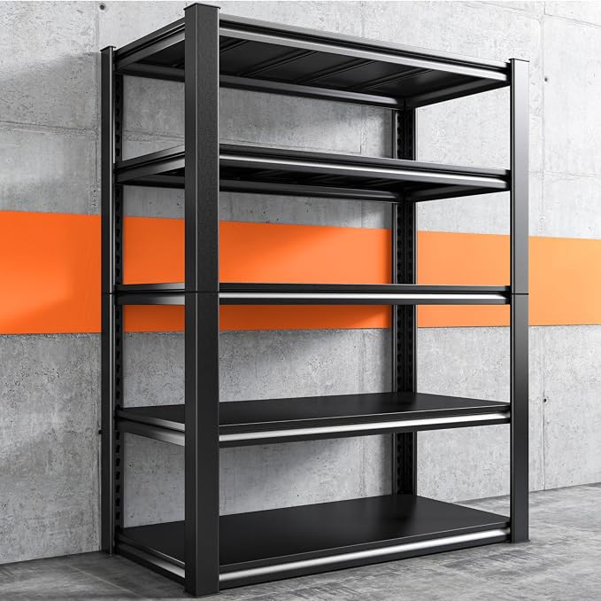 REIBII 40" W Garage Shelving, Heavy Duty Storage Shelves Load 2500LBS, 5-Tier by REIBII