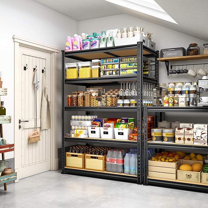 5-Tier Storage Shelves, 1980LBS Adjustable Pantry Shelves, Metal Shelving Unit - Image 8