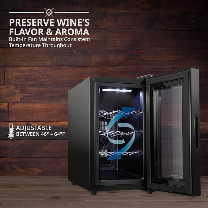 Ivation 8 Bottle Red And White Wine Thermoelectric Wine Cooler/Chiller Counter - Image 3