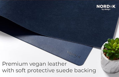 Nordik Leather Desk Mat Cable Organizer Premium Extended Mouse Mat - Image 4