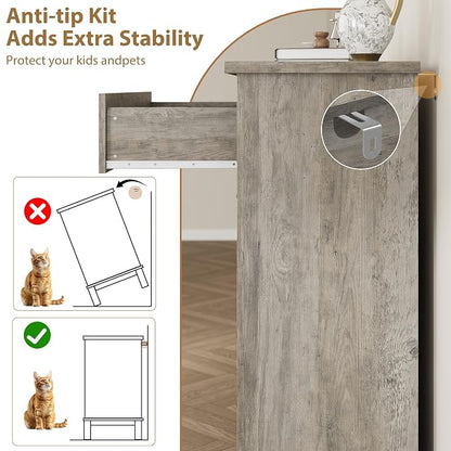 GarveeHome 7 Dresser for Bedroom, 54 in Wide Drawer Dresser - Image 7