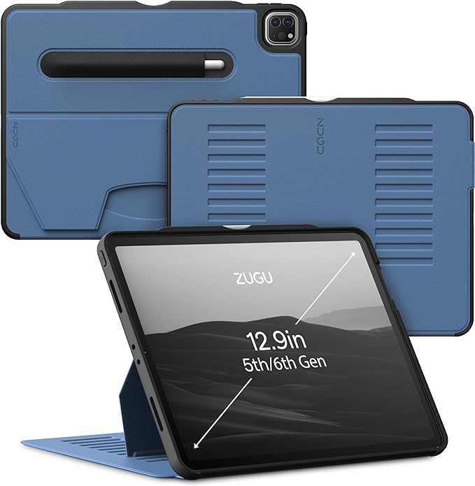 ZUGU Case for iPad Pro 12.9 Case 5th / 6th Generation Stand 2021/2022, Slim by ZUGUCASE