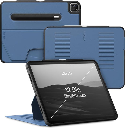 ZUGU Case for iPad Pro 12.9 Case 5th / 6th Generation Stand 2021/2022, Slim by ZUGUCASE