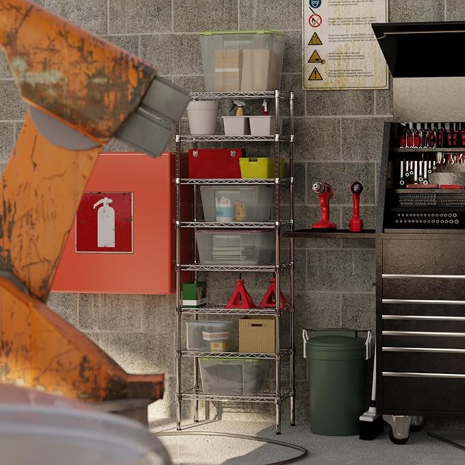 14" Deep x 24" Wide x 74" Height Wire Shelving Kit | 8-Tier | NSF Commercial - Image 7