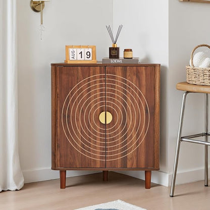 Small Corner Storage Cabinet, Modern Freestanding Floor Cabinet - Image 4