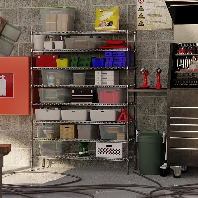18" Deep x 54" Wide x 74" Height Wire Shelving Kit | 8-Tier | NSF Commercial - Image 2