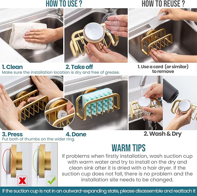 TAILI Sponge Holder for Kitchen Sink - Image 7