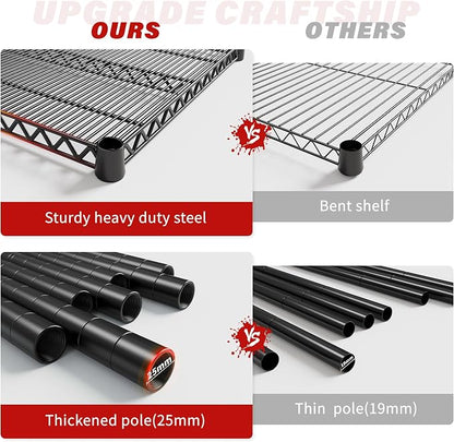 REIBII 82.6" H*60''W*17.7" D Steel Heavy Duty Wire Shelving - Image 6